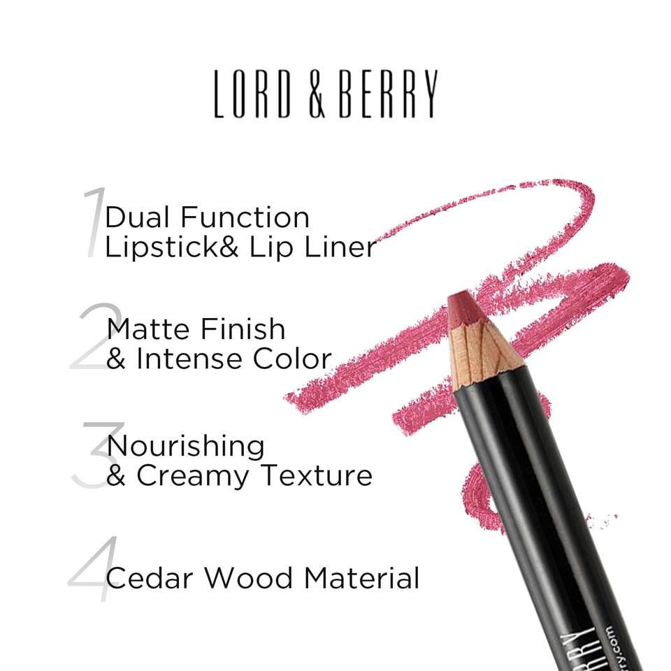 Lord & Berry Maximatte Crayon Matte Lipsticks Intense Color With Soft & Creamy Touch Enriched With Vitamin E Hydrating Long Lasting Lipstick For Women, Vegan & Cruelty Free Makeup