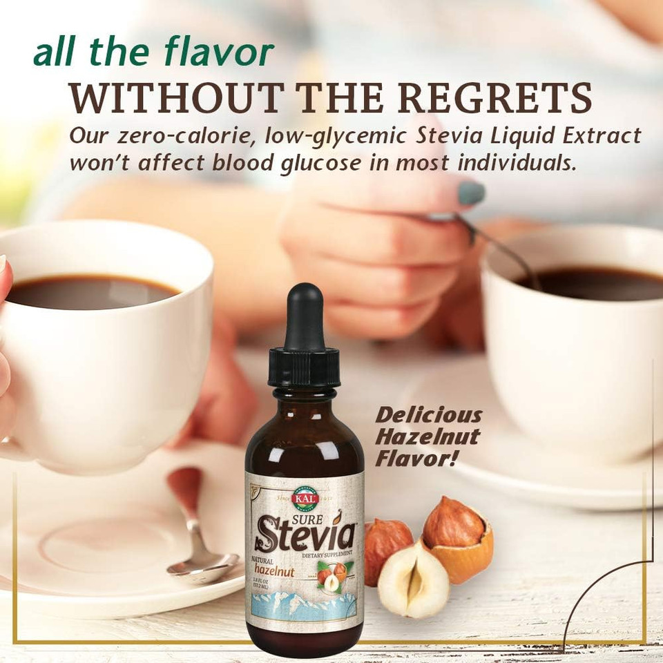 Kal Pure Stevia Extract, Hazelnut, 1.8 Fluid Ouncehazelnut1.8 Fl Oz (Pack Of 1)