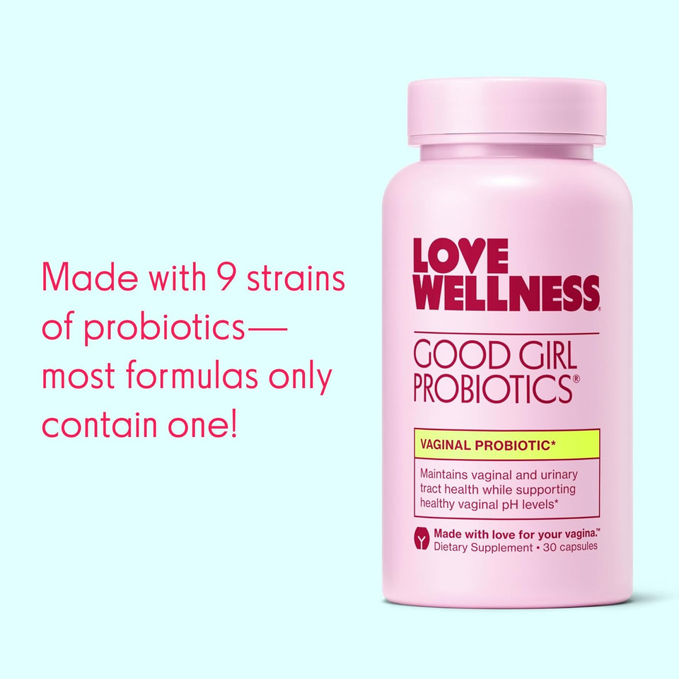 Love Wellness Good Girl Probiotics | Women'S Vaginal Health Supplement | Vaginal Probiotics For Women Ph Balance & Urinary Tract Health | Support Vaginal Odor & Flora | 30 Count