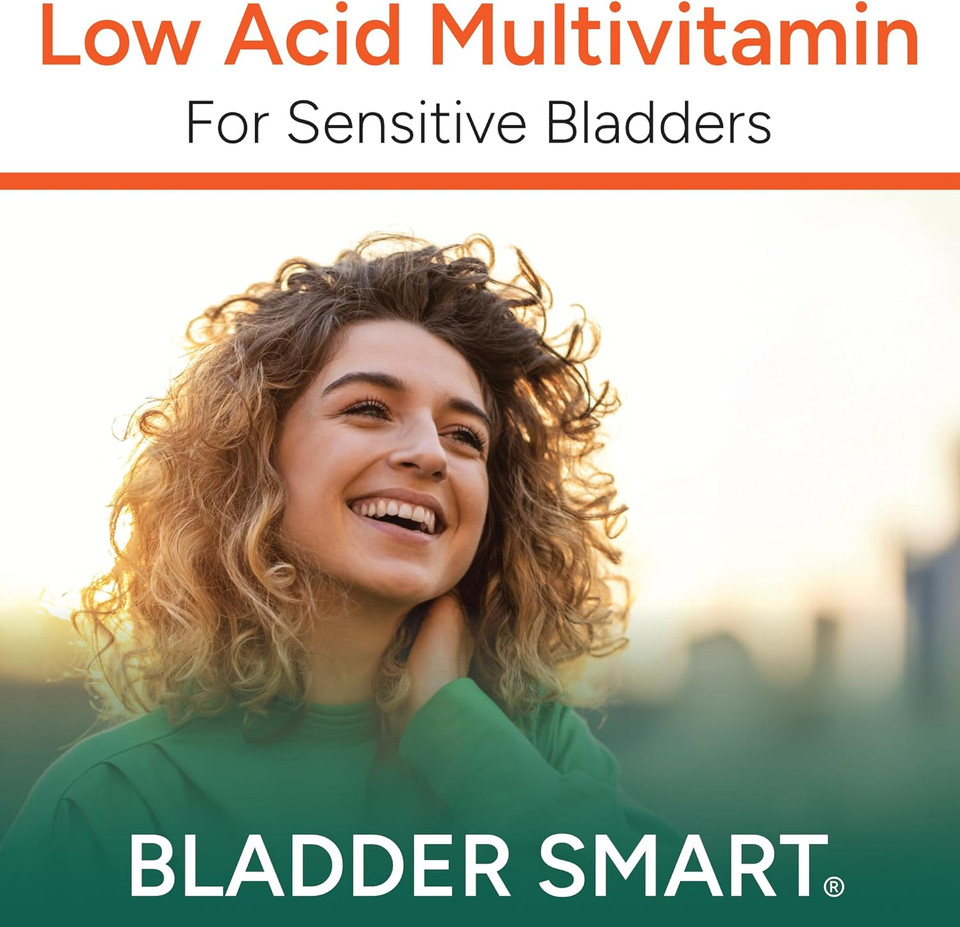 Low-Acid Multivitamin For Sensitive Bladders | 12 Vitamins & 9 Minerals | Buffered Vitamin C & Burdock Root | Usa Manufactured | 60 Capsules