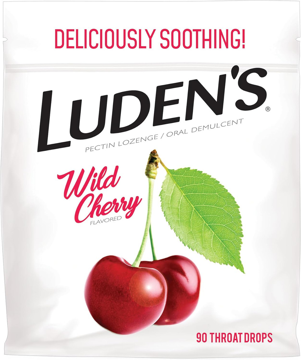 Ludens Wild Cherry Throat Drops, 90 Count & Sugar Free Wild Cherry Throat Drops, 75 Count Bundle