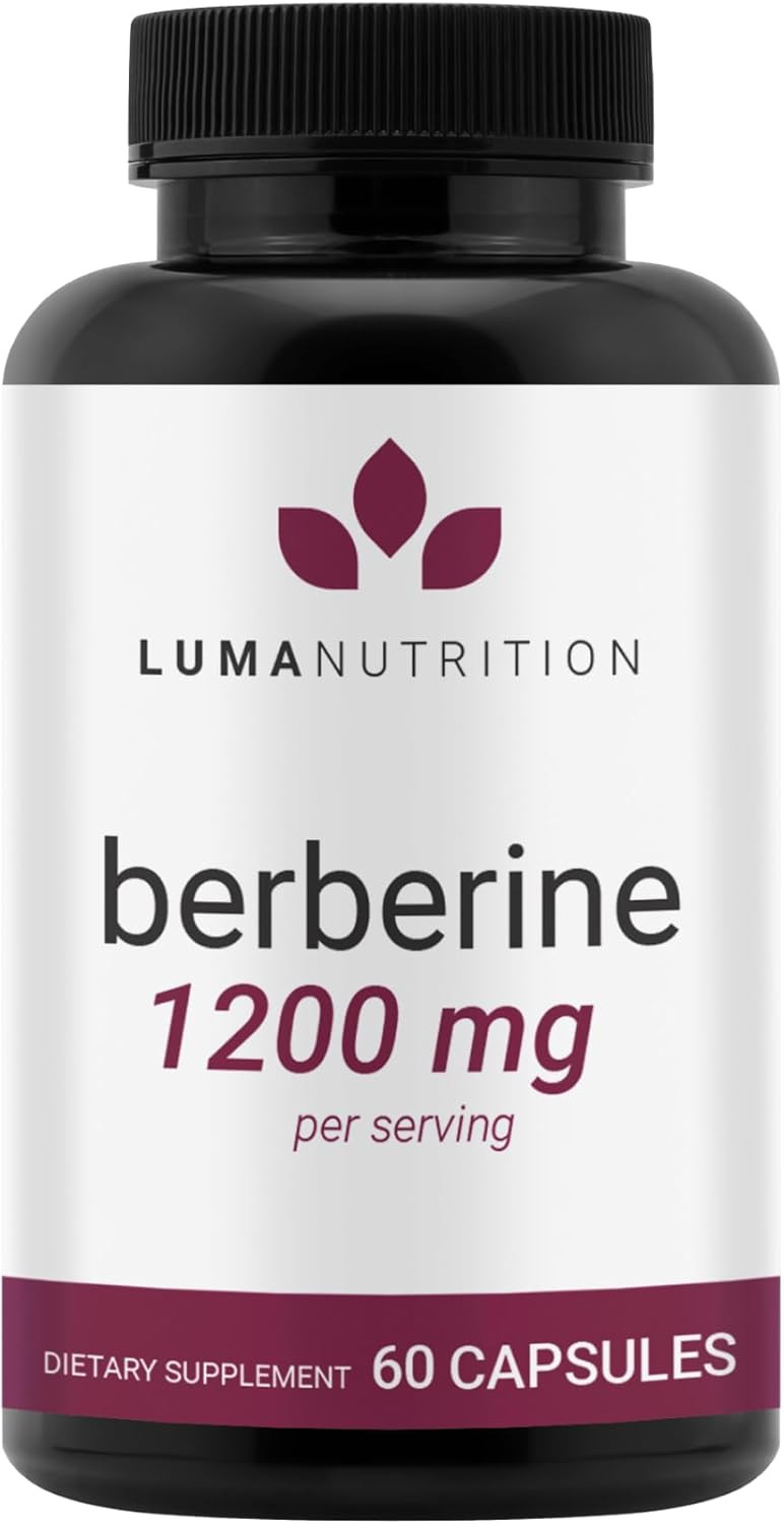 Luma Nutrition Berberine Supplement - Berberine Hcl 1200Mg Per Serving - Vegan, Gluten Free, Non-Gmo - 60 Capsules