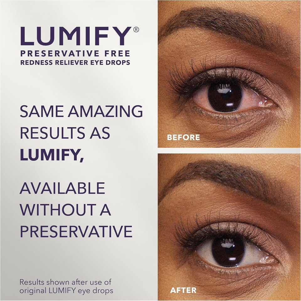 Lumify Redness Reliever Eye Drops, For Whiter & Brighter Looking Eyes, 0.17 Fl Oz (5 Ml)