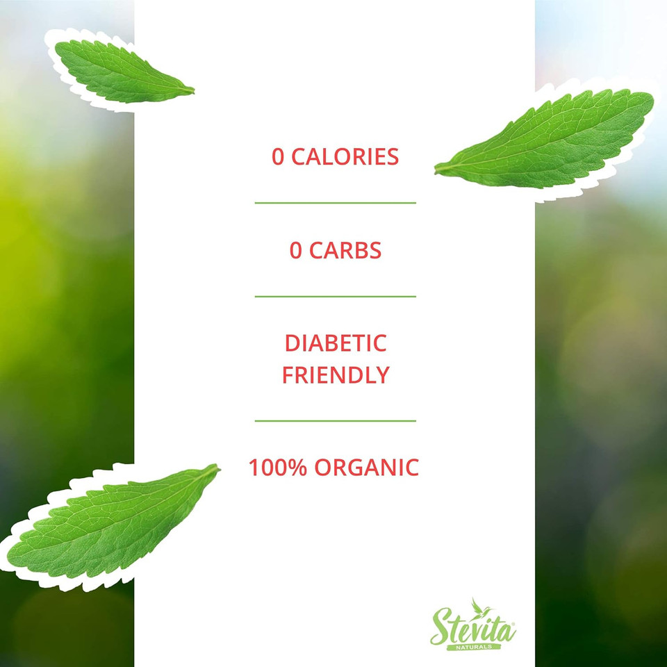 Stevita Organic Liquid Stevia - 1.35 Oz, Pack Of 6 - All-Natural Sweetener, Zero Calories - Usda Organic, Non-Gmo, Vegan, Kosher, Keto, Paleo, Gluten Free - 1200 Total Servings Stevita Organic Liquid Stevia - 1.35 Oz, Pack Of 6 - All-Natural Sweetener, Zero Calories - Usda Organic, Non-Gmo, Vegan, Kosher, Keto, Paleo, Gluten Free - 1200 Total Servings