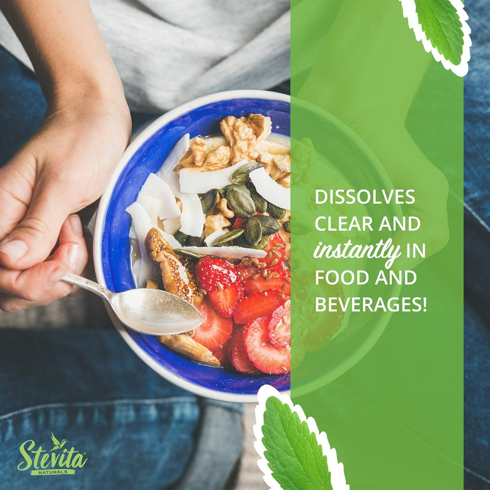 Stevita Organic Liquid Stevia - 3.3 Oz - All-Natural Sweetener, Zero Calories - Usda Organic, Non-Gmo, Vegan, Kosher, Keto, Paleo, Gluten Free - 500 Servings Stevita Organic Liquid Stevia - 3.3 Oz - All-Natural Sweetener, Zero Calories - Usda Organic, Non-Gmo, Vegan, Kosher, Keto, Paleo, Gluten Free - 500 Servings