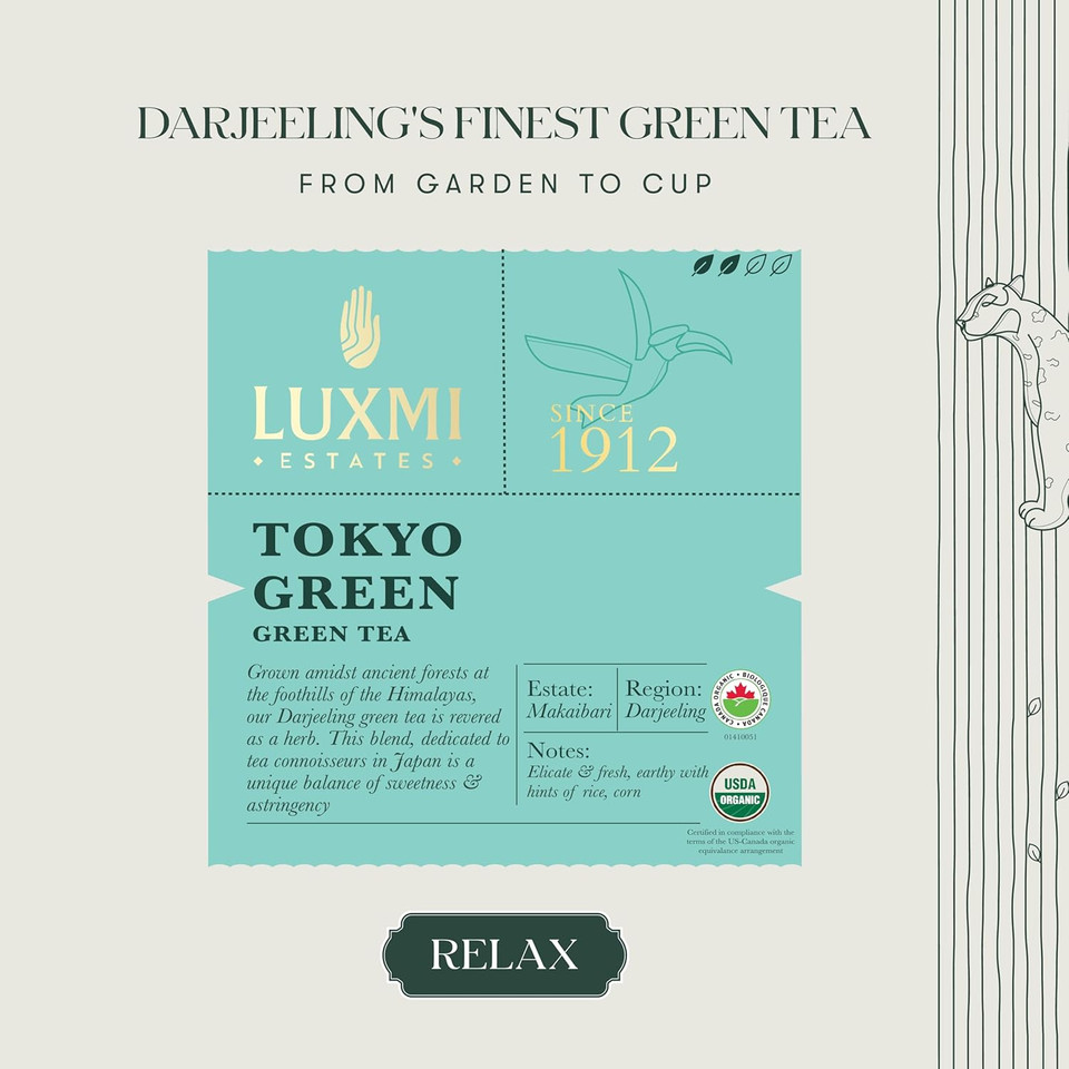 Luxmi Estates - Moringa Mint Tea Loose Leaf - 50G (25 Cups) | Organic Moringa And Mint | Great For Digestion And Detox