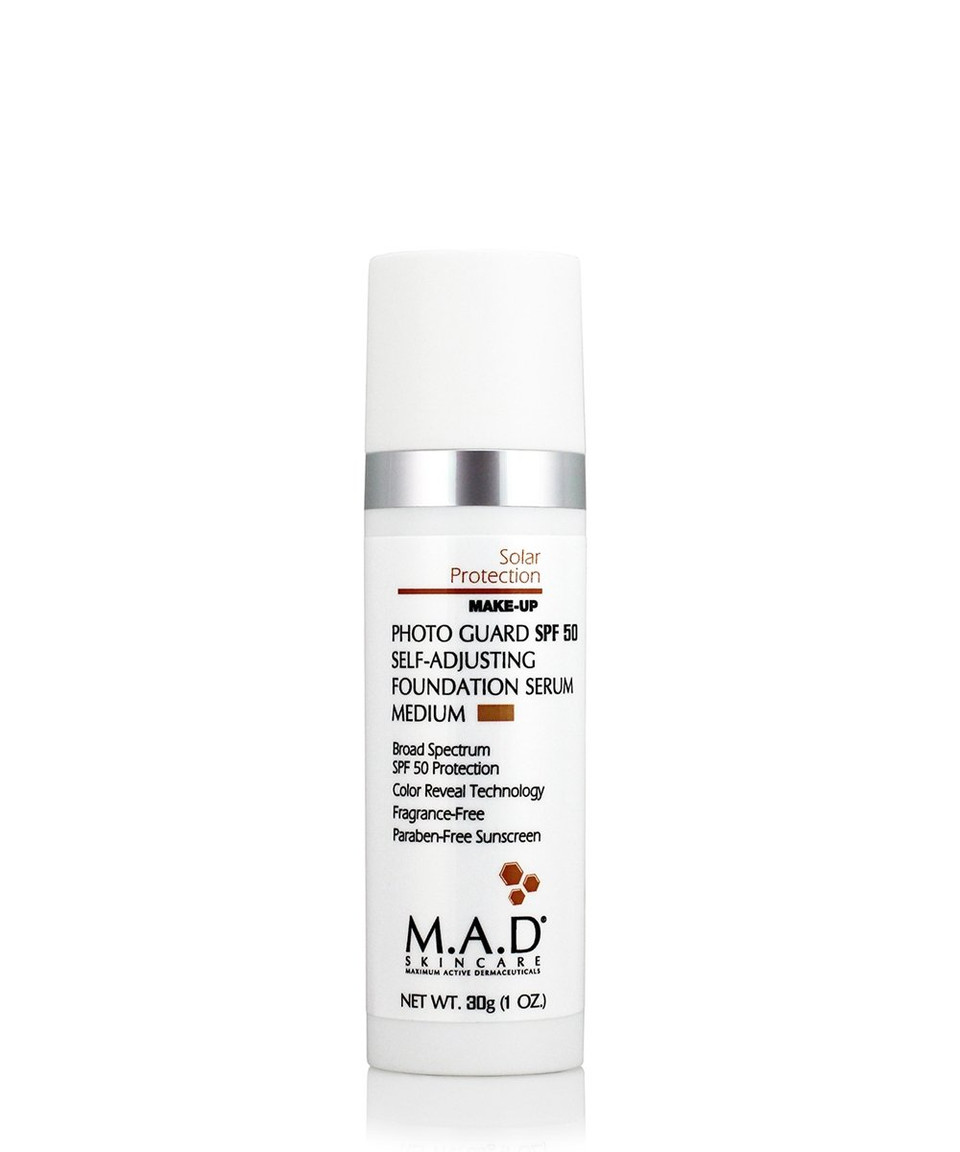 M.A.D Skincare Photo Guard Spf 50 Broad Spectrum Self-Adjusting Foundation Serum - Medium - By Maximum Active Dermaceuticals 1Oz