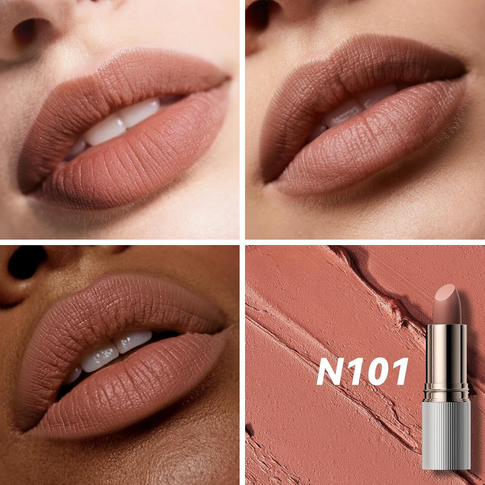 Maange Lipstick, Matte Lipstick Long Lasting Transfer-Proof Waterproof & Hydrating Lip Makeup, Full Coverage For A Nourishing Pout,1 Count-N105