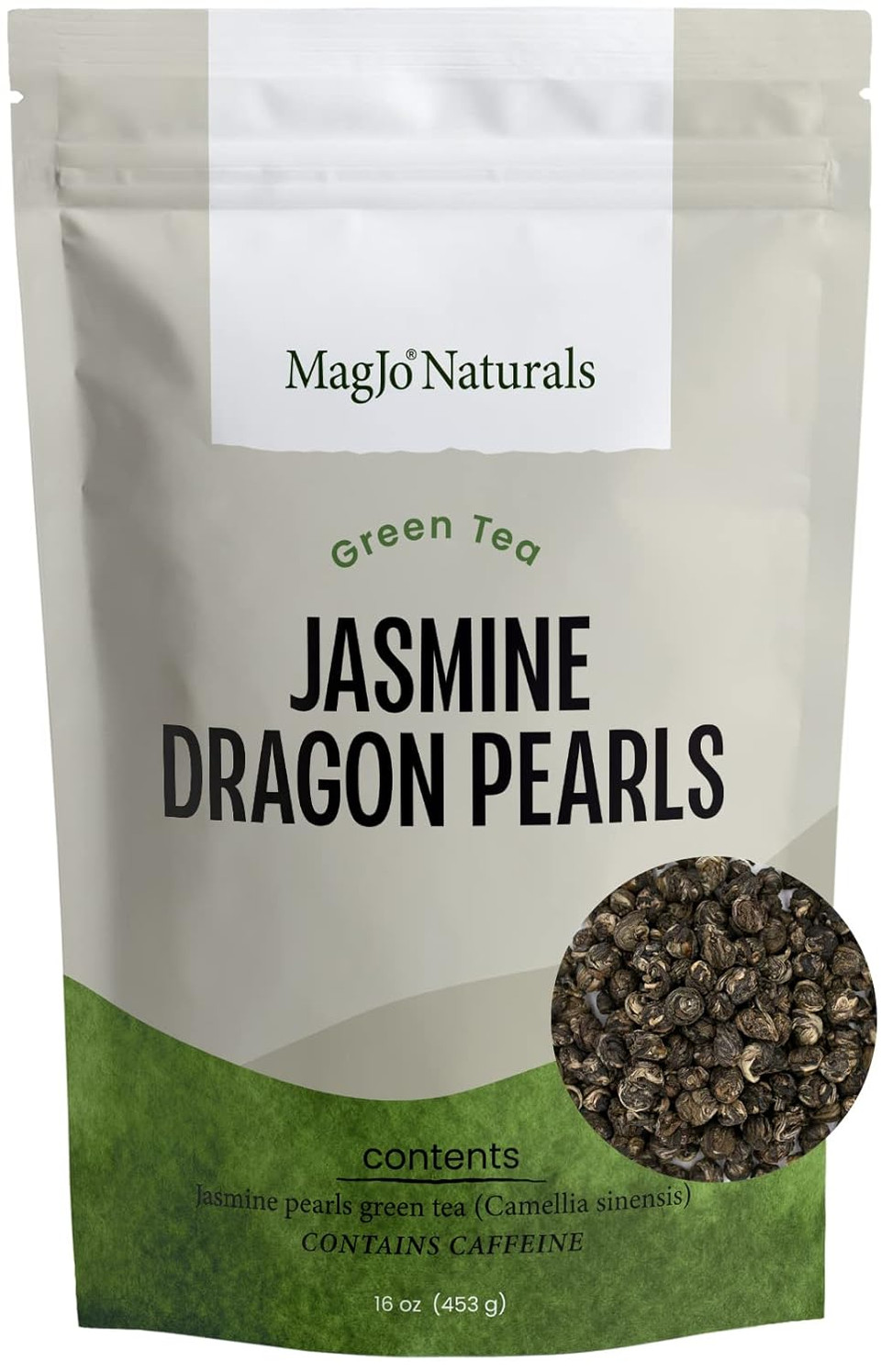 Magjo Jasmine Dragon Pearls, Rolled Green Tea 4 Oz