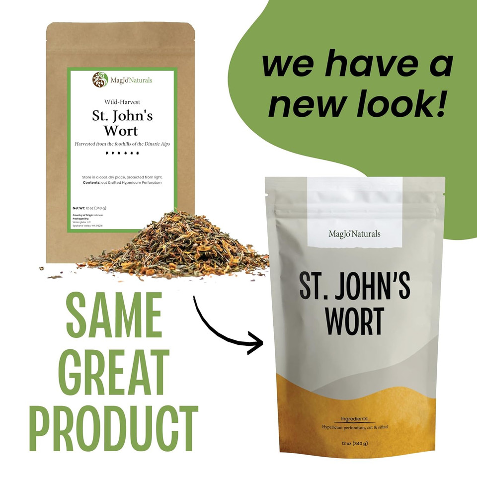 Magjo Naturals, St. John'S Wort Herb (12 Ounce) Cut & Sifted
