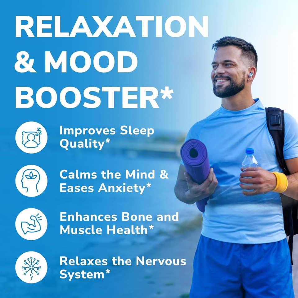 Magnesium Glycinate 420Mg With Vitamin D3 & B6 | Chelated & Buffered Magnesium Supplement | High Absorption For Calm, Mood, Sleep & Muscle Support, 120 Vegan Capsules, Non-Gmo