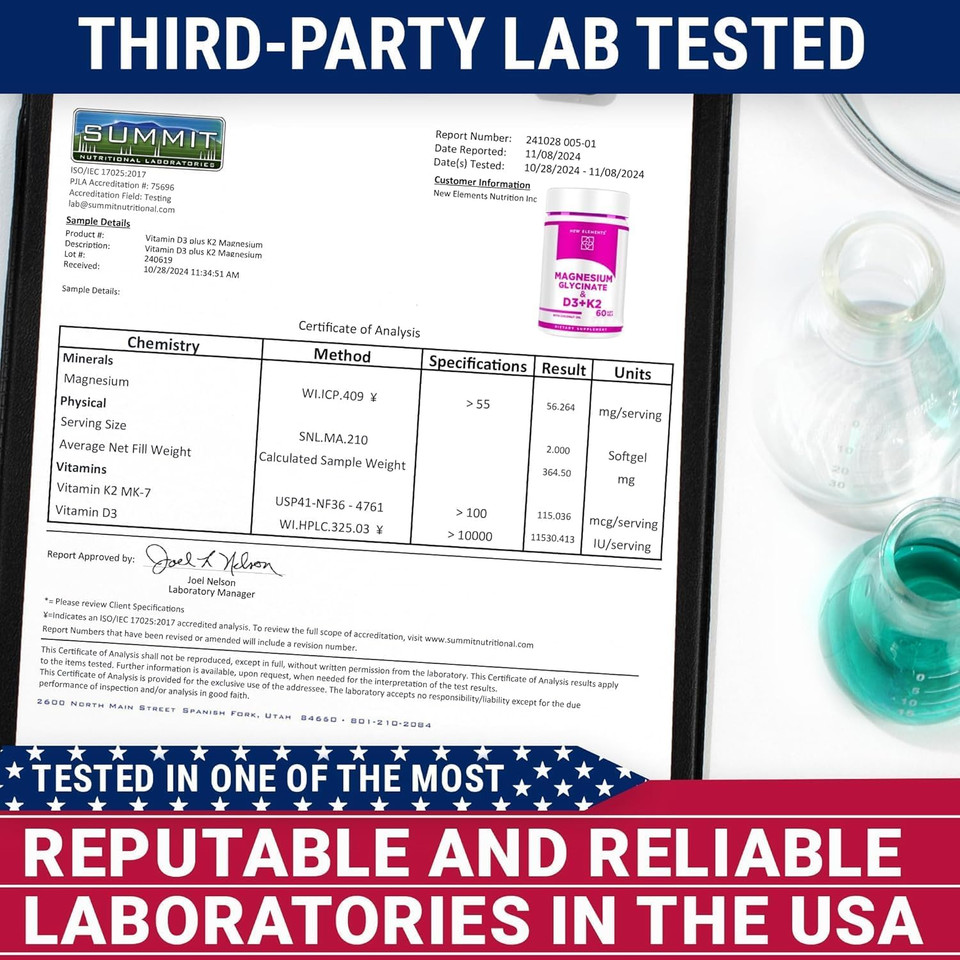 Magnesium Glycinate 500Mg With High-Potency Vitamin D3 10000Iu & Vitamin K2 100Mcg | Enhanced With Coconut Oil For Optimal Absorption | Non-Gmo, Gluten-Free, Sugar-Free Softgels