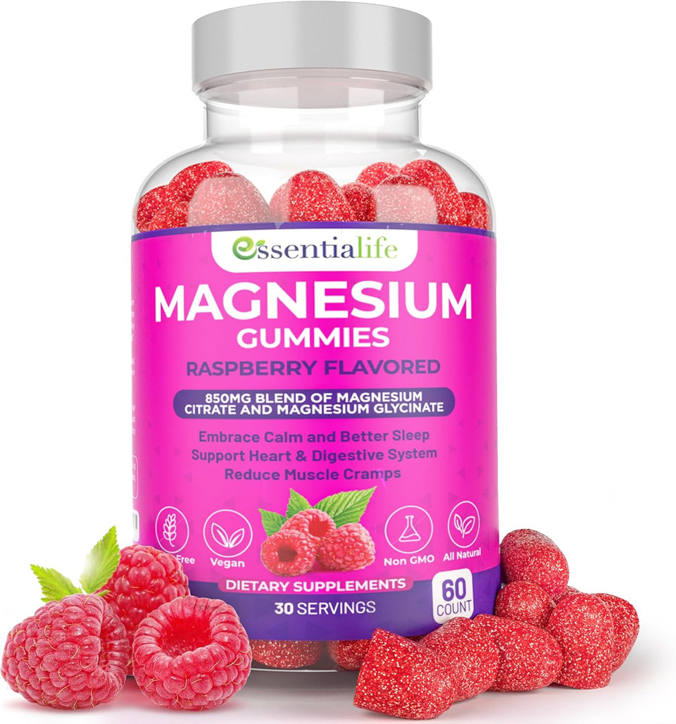 Magnesium Gummies Pure Magnesium 100Mg Per Serving For Sleep And Clam - 850Mg Blend Of Magnesium Glycinate Citrate - Wake Up Energized With Magnesium Supports Digestion - 60 Count