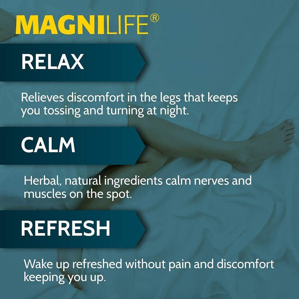 Magnilife Relaxing Leg Cream, Deep Penetrating Topical For Pain, Naturally Soothe Cramping, Discomfort, And Tossing With Lavender And Magnesium - 4Oz