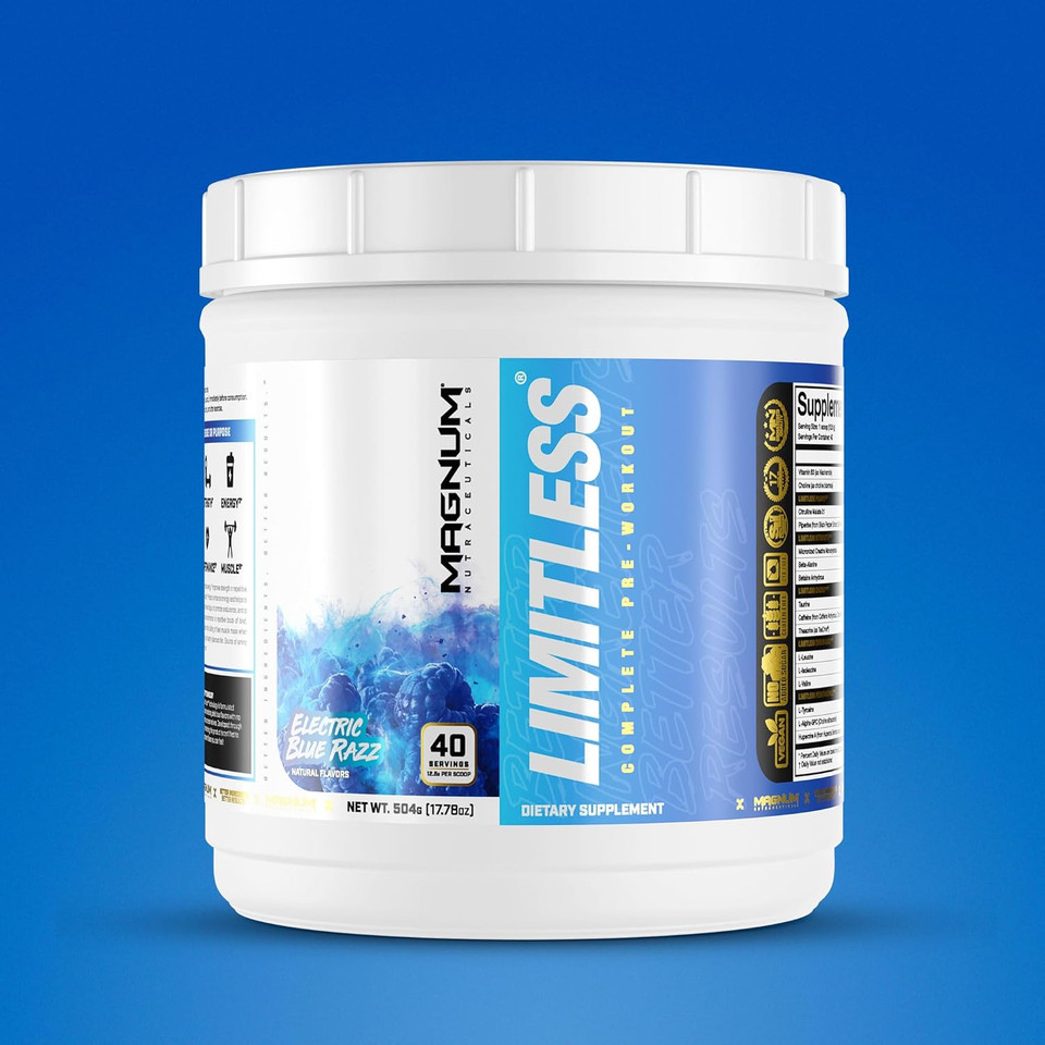Magnum Nutraceuticals Premium Quality, Blue Raspberry/Fruit Punch, 504G - Supports Increase Energy, Focus, And Endurance