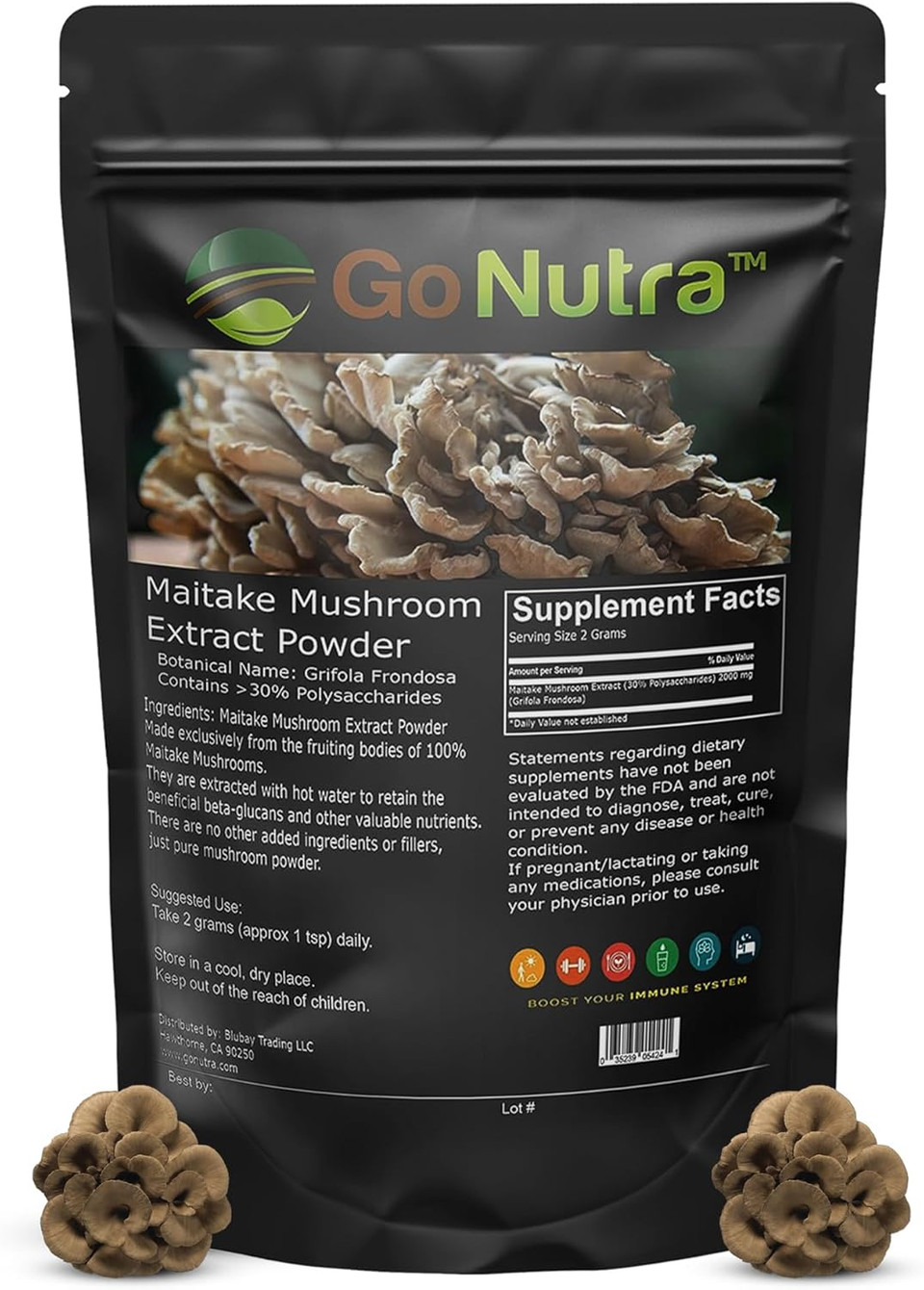 Maitake Mushroom Extract Powder 8 Oz | 10:1 Extract Strength | Mushroom Supplement 30% Polysaccharides | Maitake Powder King Of Mushrooms
