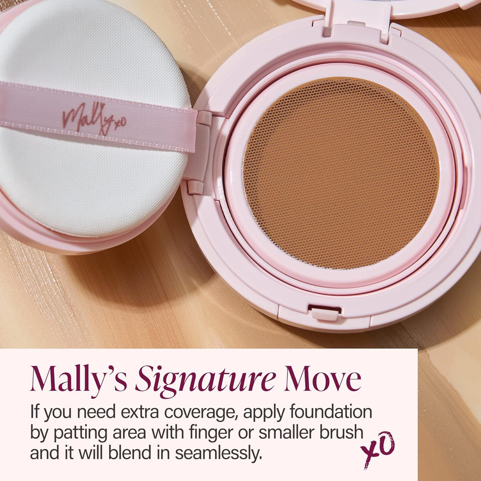 Mally Beauty Flawless Finish Transforming Effect Foundation - Deep - Full Coverage Cream Foundation - Breathable & Lightweight - Hydrating Formula With Vitamin E - Satin Finish