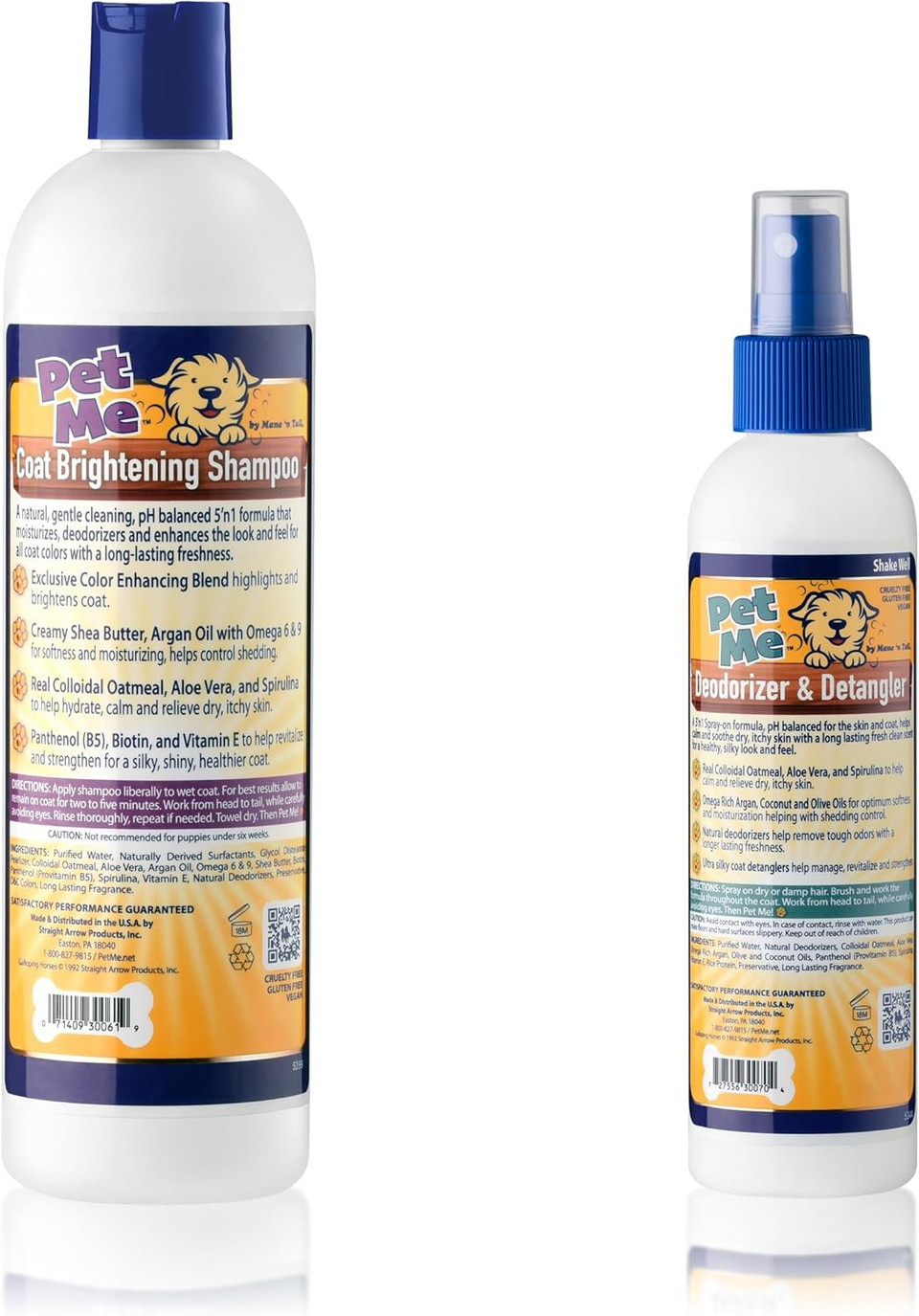 Mane 'N Tail Pet Me Coat Brightening Shampoo & Deodorizer With Colloidal Oatmeal, Aloe Vera And Spirulina For Dogs