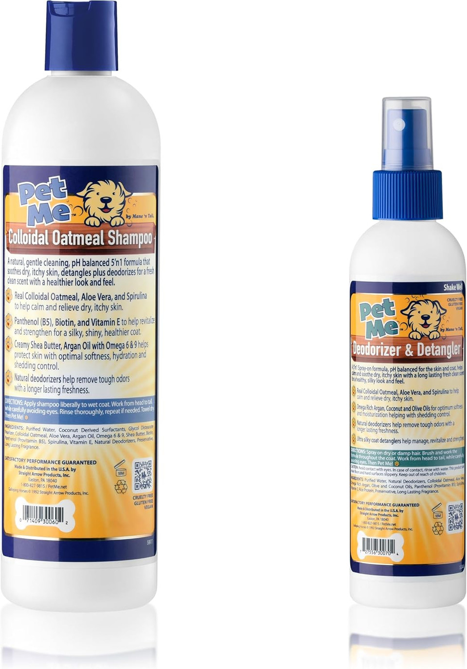 Mane 'N Tail Pet Me Colloidal Oatmeal Shampoo & Deodorizer With Colloidal Oatmeal, Aloe Vera And Spirulina, Panthenol, And Biotin For Dogs