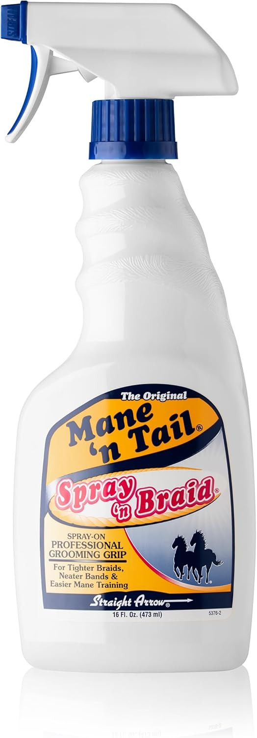 Mane 'N Tail Spray 'N Braid Formula For Professional Grooming Grip