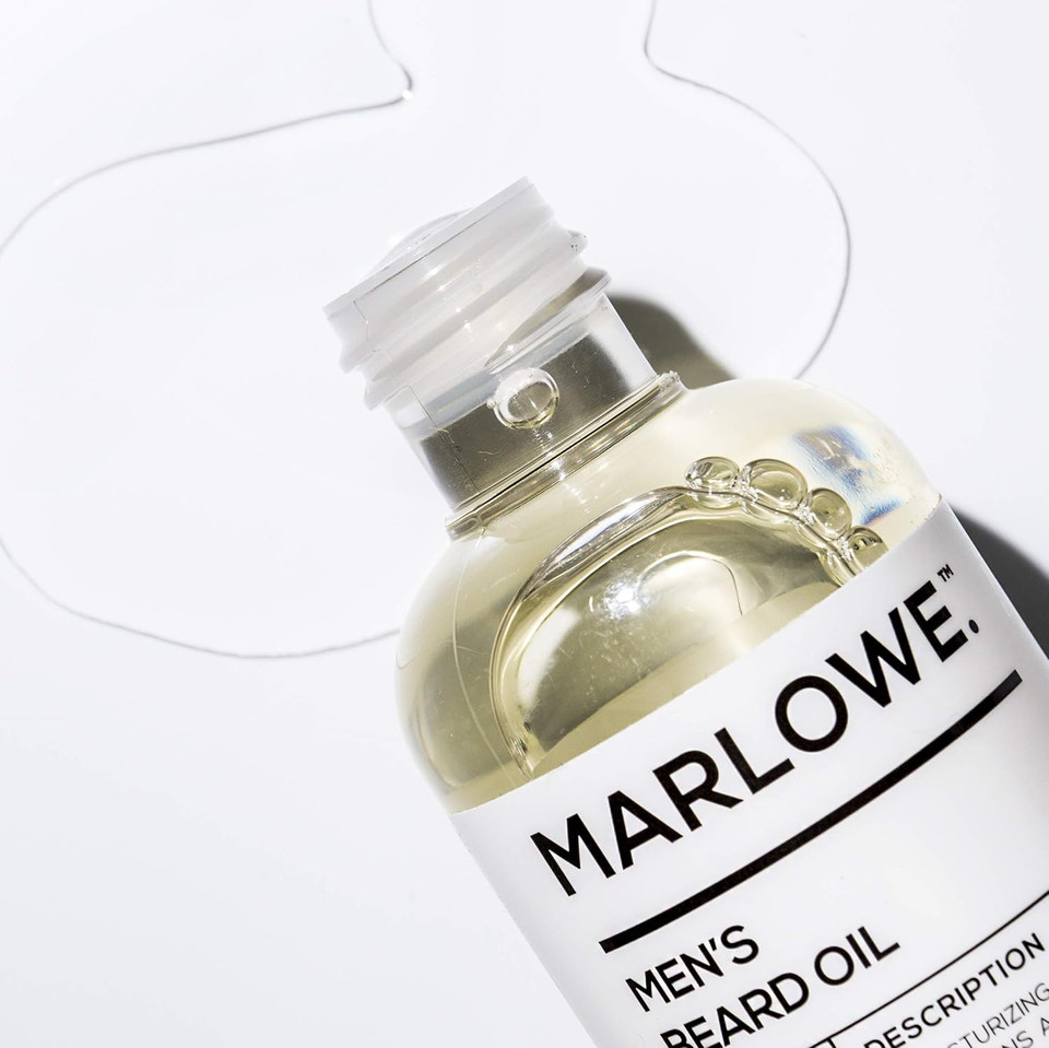 Marlowe. No. 143 Beard Oil 3 Oz, Conditioning Oil For Men, Softer & Fuller Beard Care, 100% Natural Softener With Sunflower & Safflower Oils, Conditions & Nourishes, Fragrance Free