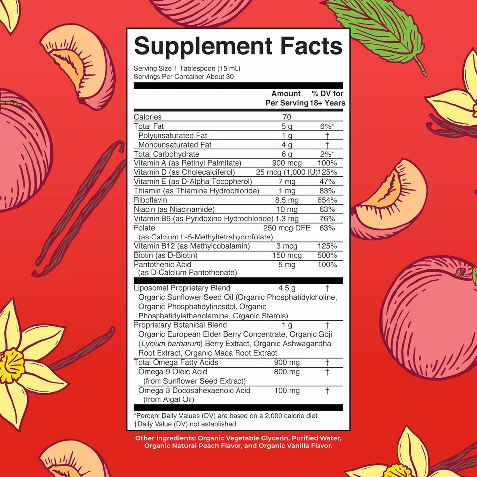 Maryruth Organics Multivitamin For Men | Sugar Free Mens Multivitamin | Liquid Vitamins For Men | Immune Support Supplement | Cognitive Health & Overall Wellness | Vegan | Non-Gmo | 15.22 Fl Oz