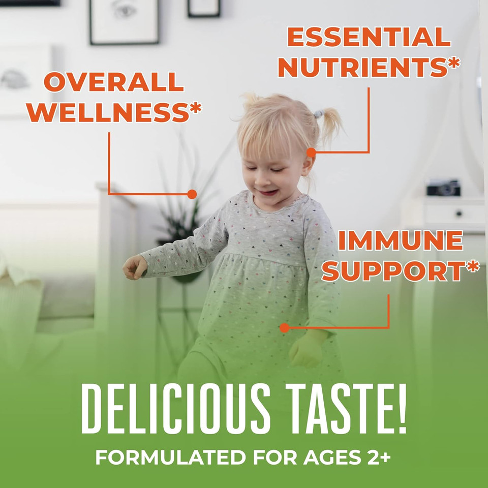 Maryruth Organics Sugar Free Vitamin Gummies For Kids Age 2 | 2 Month Supply Multivitamin With Vitamin C, D3, Zinc | 1 Gummy Per Day | Toddler Vitamins | Sugar Free | Vegan | Non Gmo | 60 Count