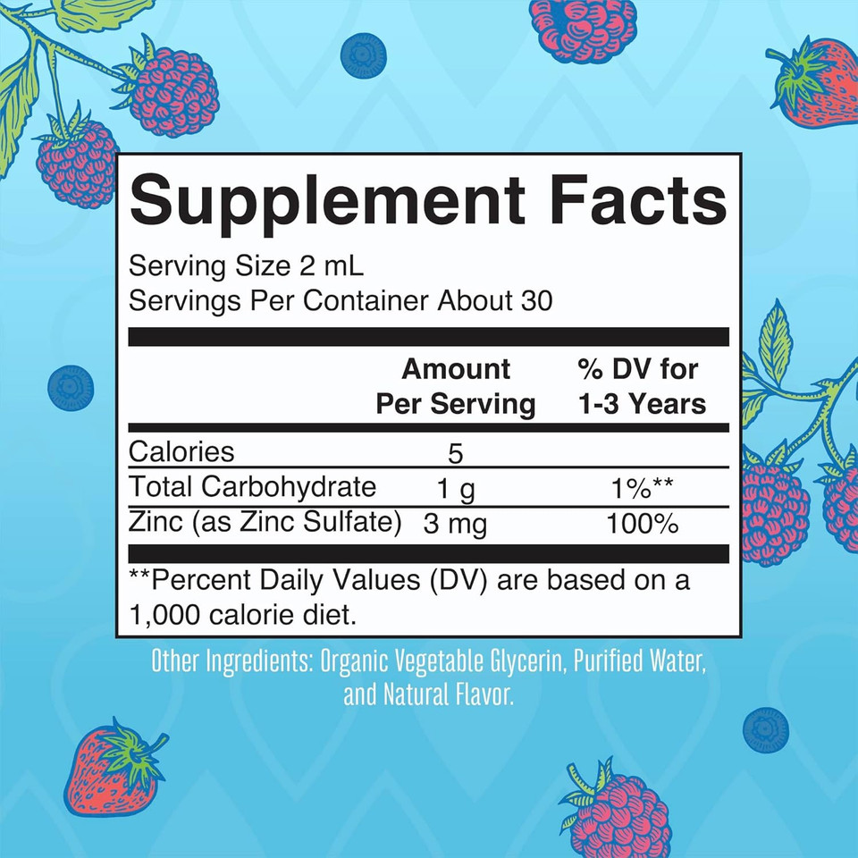 Maryruth Organics Usda Toddler Liquid Drops | Zinc Sulfate | Immune Support Supplement| Skin Health | Vegan | Formulated For Ages 1-3 | Delicious Berry Flavor | 1 Month Supply | 2 Fl Oz