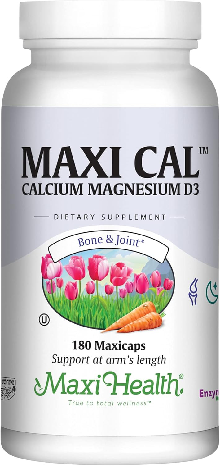 Maxi Health Calcium 1000 Mg Supplement With Vitamin D3 (1000 Iu) And Magnesium (500 Mg) - Bone, Teeth And Joint Support For Men And Women - 90 Capsules