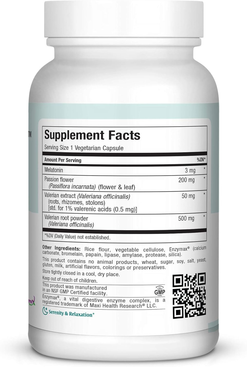 Maxi Health Mel-O-Max - Melatonin - With Valerian Root - Sleep Aid - 120 Capsules - Kosher