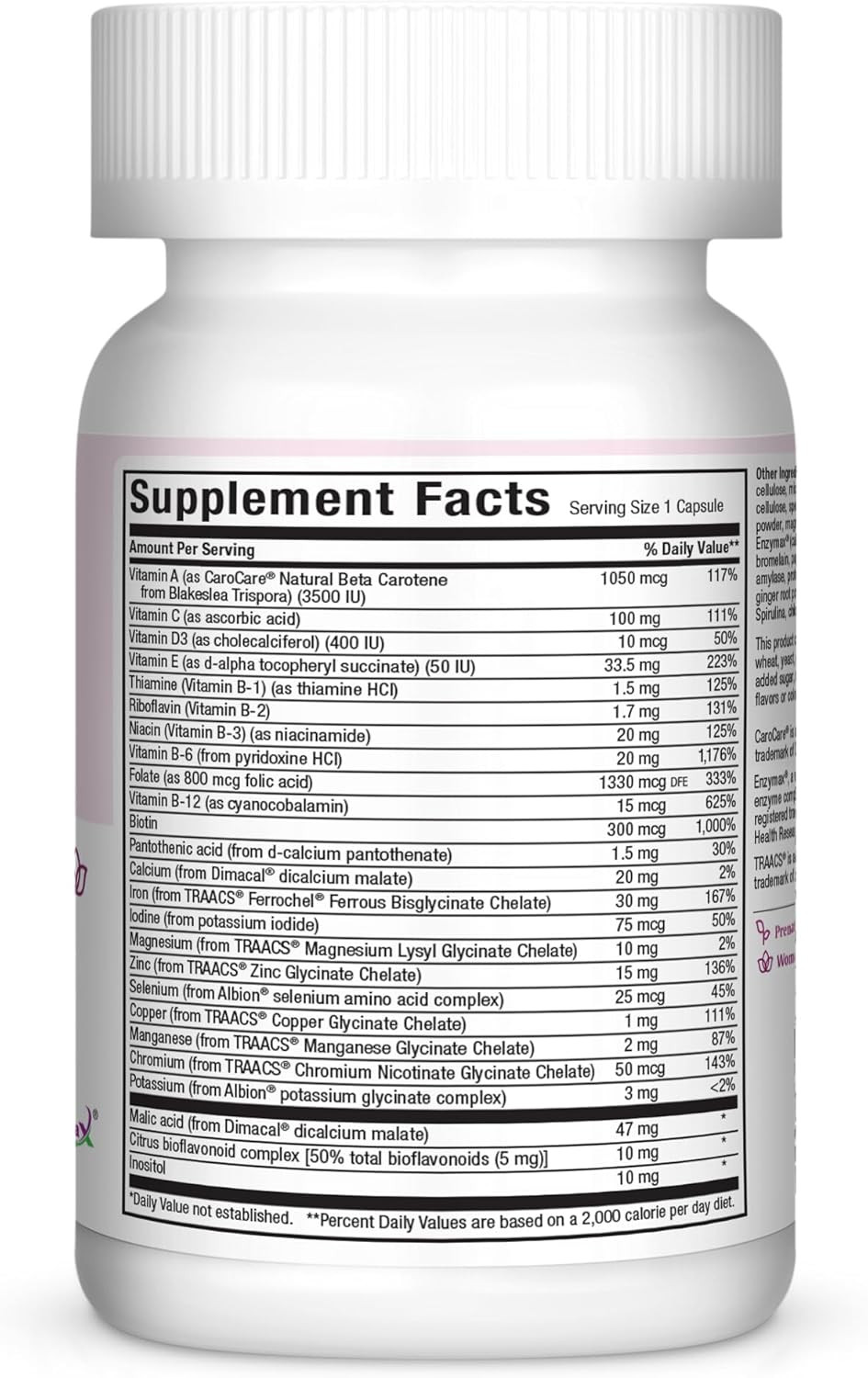 Maxi Health Prenatal Caps Multivitamins With Biotin And Iron One A Day, 60 Count