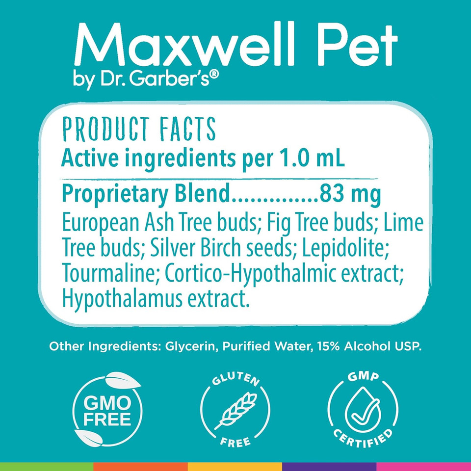 Maxwell Pet By Dr.Garber  Hip & Joint For Dogs - The First Natural Biotherapy Supplement Drops To Support And Restore Hip & Joint Health, Repair And Ease Hip & Joint Pain, & Improve Mobility  90Ml