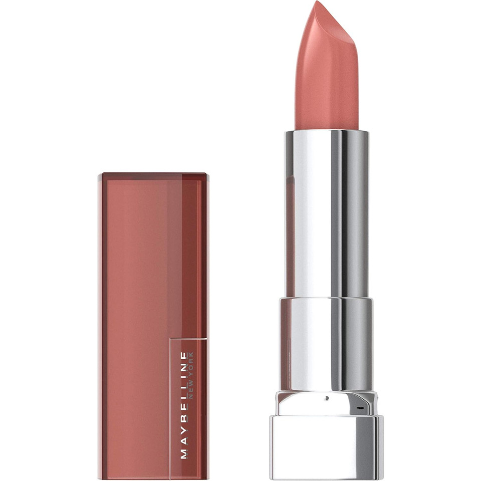 Maybelline Color Sensational Lipstick, Lip Makeup, Cream Finish, Hydrating Lipstick, Warm Me Up, Nude Pink ,1 Count