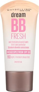 Maybelline Dream Fresh Skin Hydrating Bb Cream, 8-In-1 Skin Perfecting Beauty Balm With Broad Spectrum Spf 30, Sheer Tint Coverage, Oil-Free, Medium/Deep, 1 Fl Oz