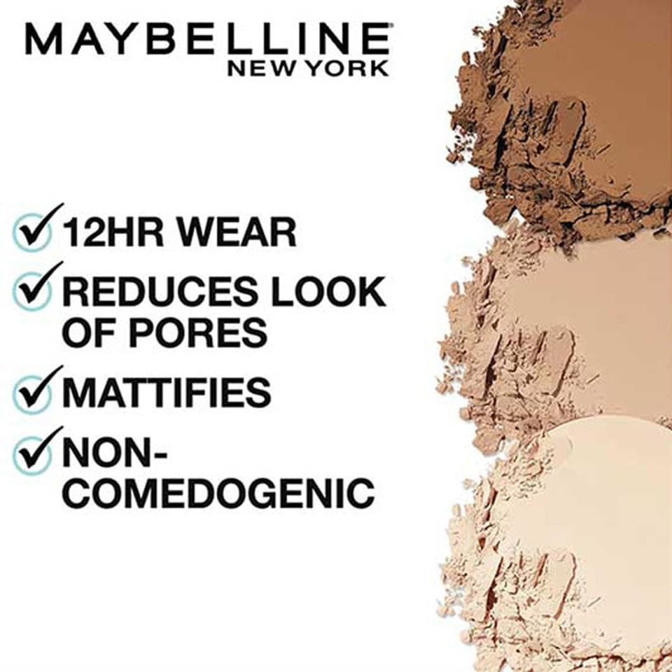 Maybelline Fit Me Matte + Poreless Pressed Face Powder Makeup & Setting Powder, Natural Tan, 1 Count