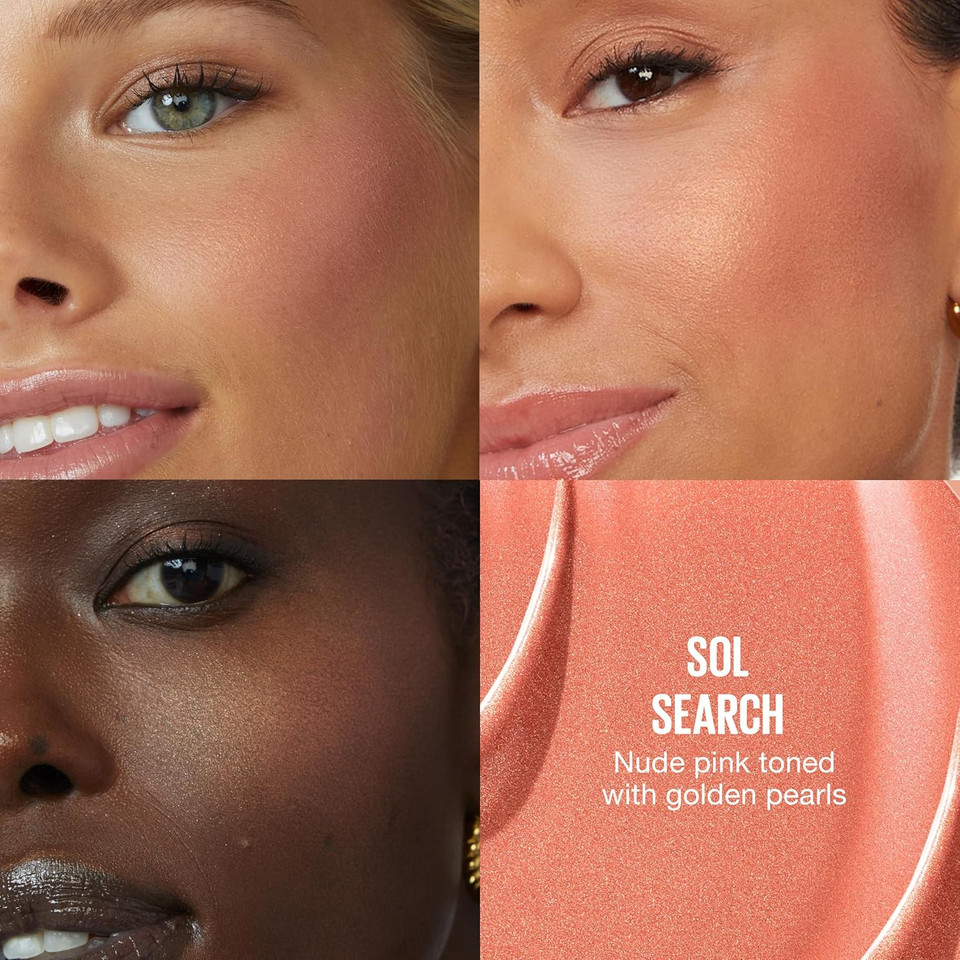 Maybelline Sunkisser Multi-Use Liquid Blush And Bronzer, Blendable, Longwear, Glowy Make Up, Sol Search, 1 Count