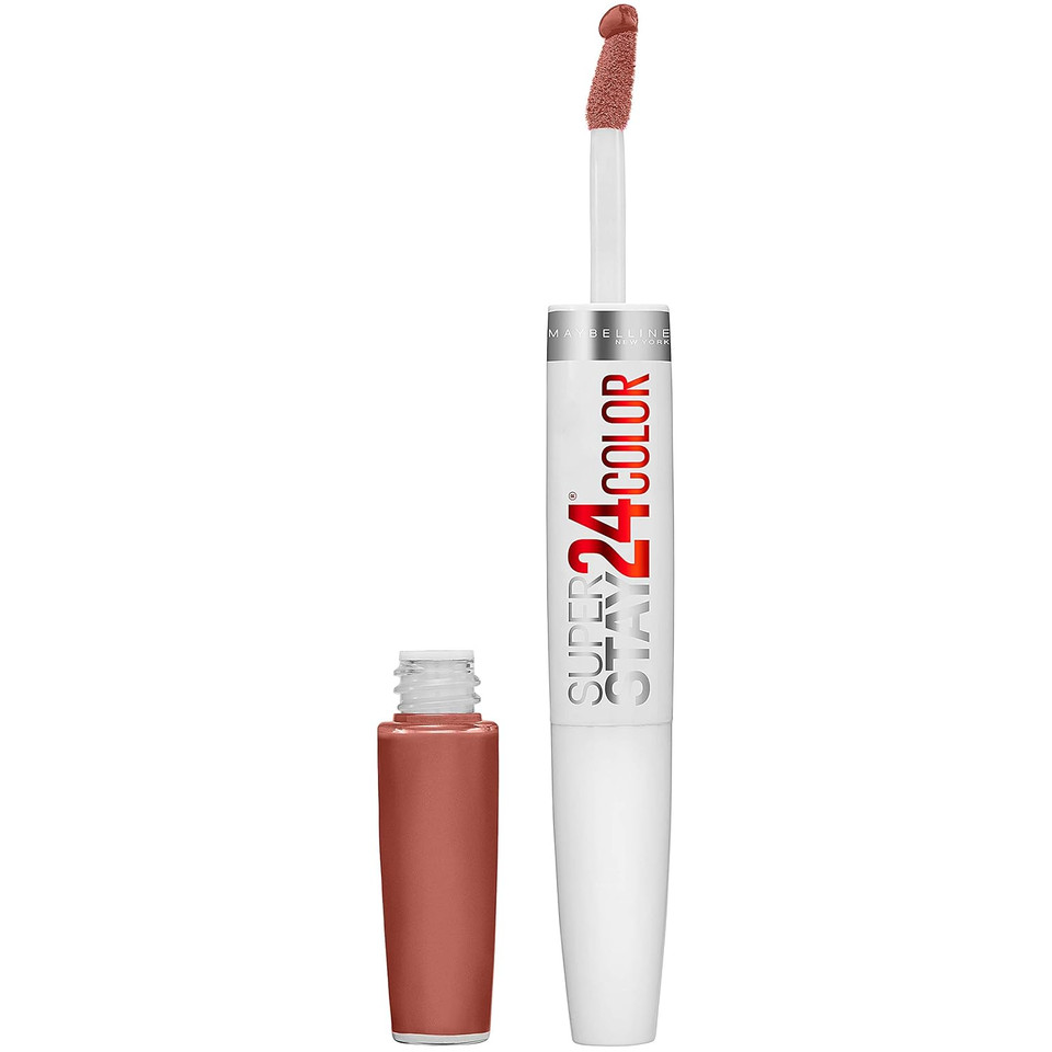 Maybelline Super Stay 24, 2-Step Liquid Lipstick Makeup, Long Lasting Highly Pigmented Color With Moisturizing Balm, Optic Ruby, Ruby Red, 1 Count