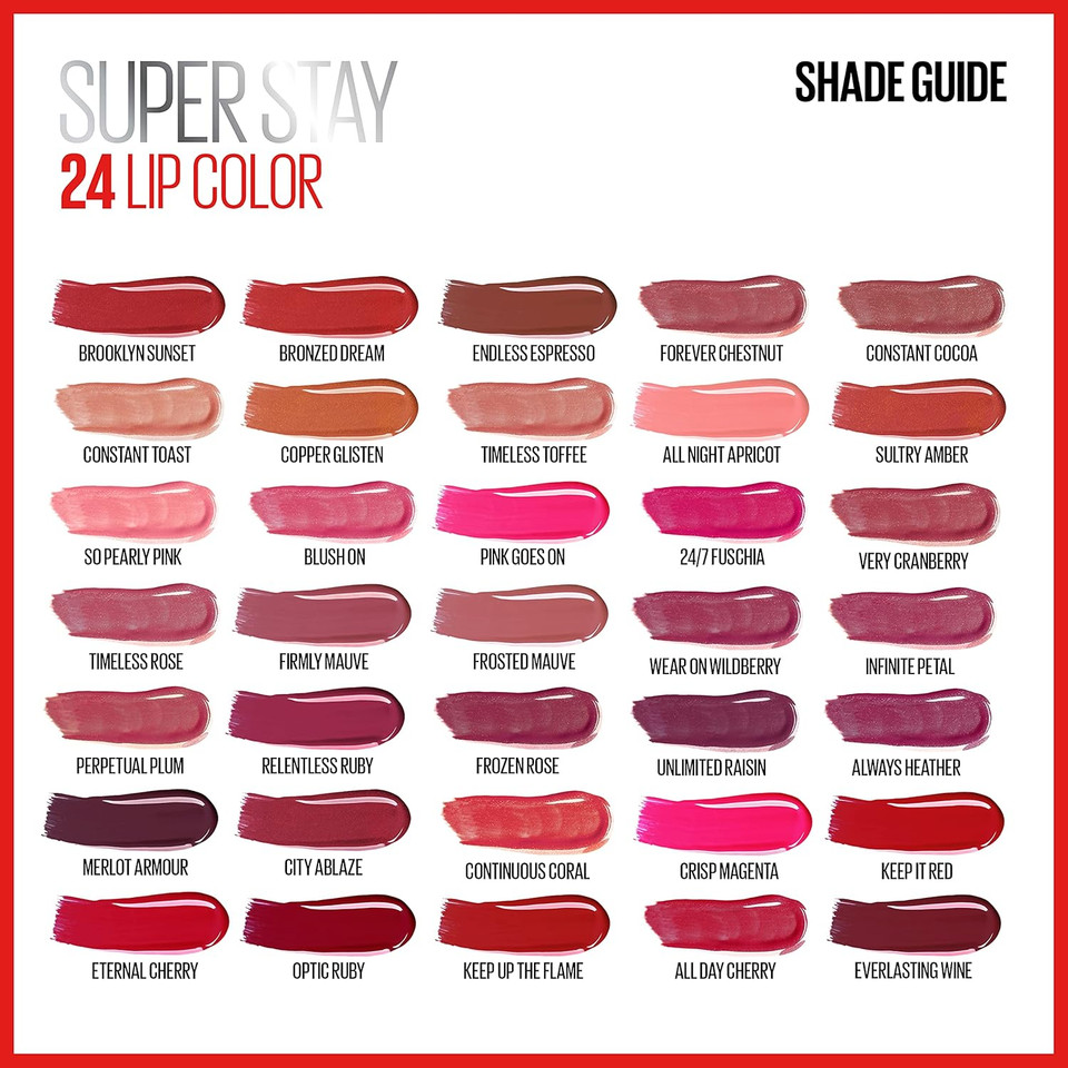 Maybelline Super Stay 24, 2-Step Liquid Lipstick Makeup, Long Lasting Highly Pigmented Color With Moisturizing Balm, Unlimited Raisin, Purple, 1 Count