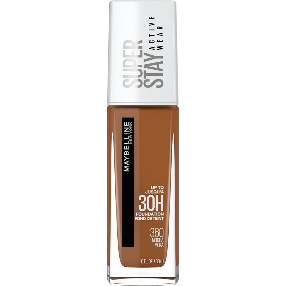 Maybelline Super Stay Full Coverage Liquid Foundation Active Wear Makeup, Up To 30Hr Wear, Transfer, Sweat & Water Resistant, Matte Finish, Sand Beige, 1 Count