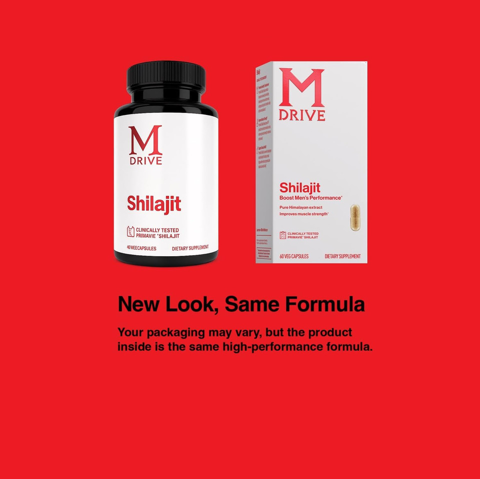 Mdrive Shilajit Capsules For Men | 30 Servings Of High Purity Primavie Shilajit For Energy Boost & Immune Support, 60 Shilajit Capsules