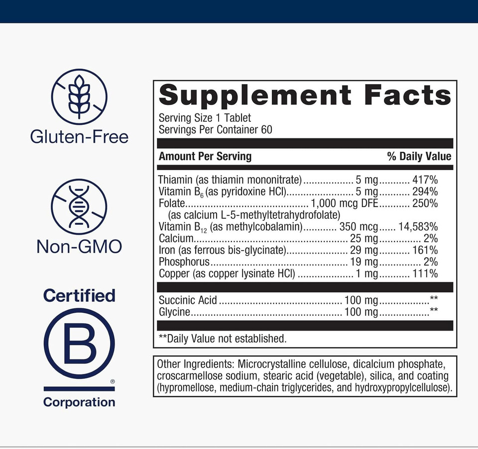 Metagenics Hemagenics - Iron Supplement - Non-Constipating - Vitamin B12, B6 & Folate - Supports Formation & Maintenance Of Healthy Red Blood Cells* - Non-Gmo, Gluten-Free & Vegetarian - 180 Tablets