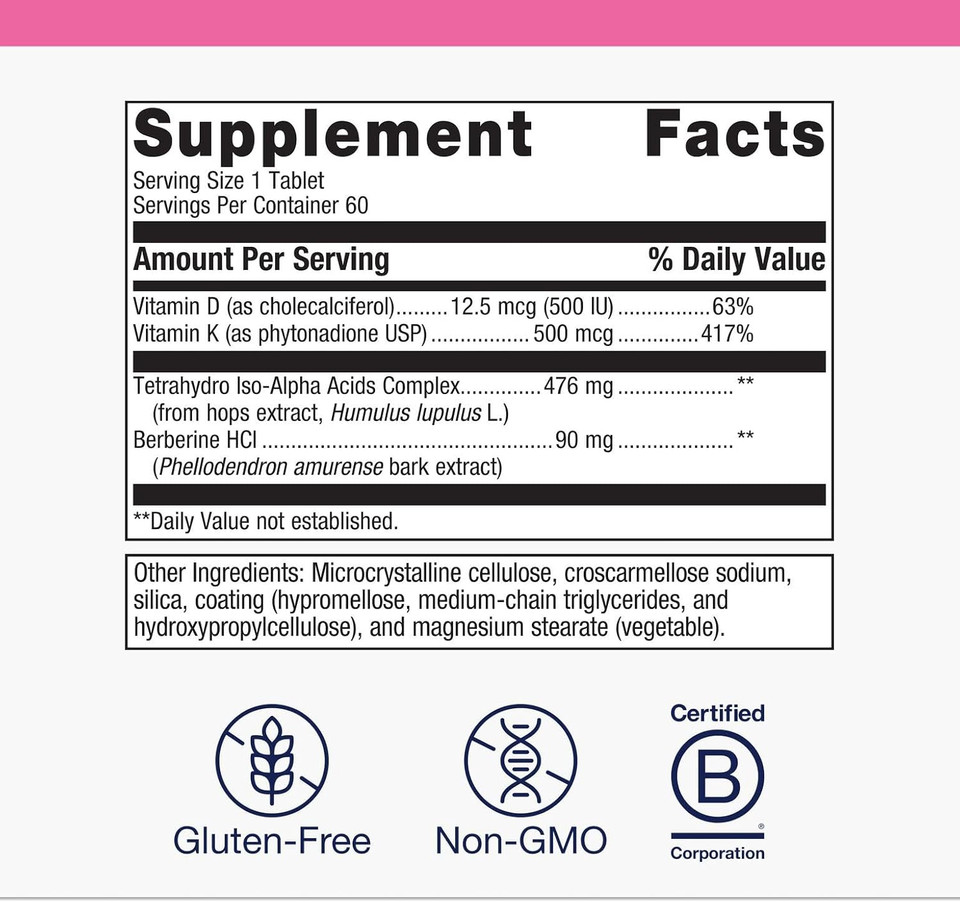 Metagenics Ostera - Healthy Bone Remodeling* - Bone Support Supplements For Women* - With Vitamins D & K, Berberine Hydrochloride - Gluten-Free - For Postmenopausal Women - 60 Tablets