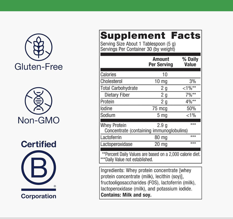 Metagenics Probioplex Intensive Care - Prebiotic Powder - Intestinal Immune System Support* - With Lactoferrin & Lactoperoxidase - Gluten-Free & Non-Gmo - 5.29 Oz