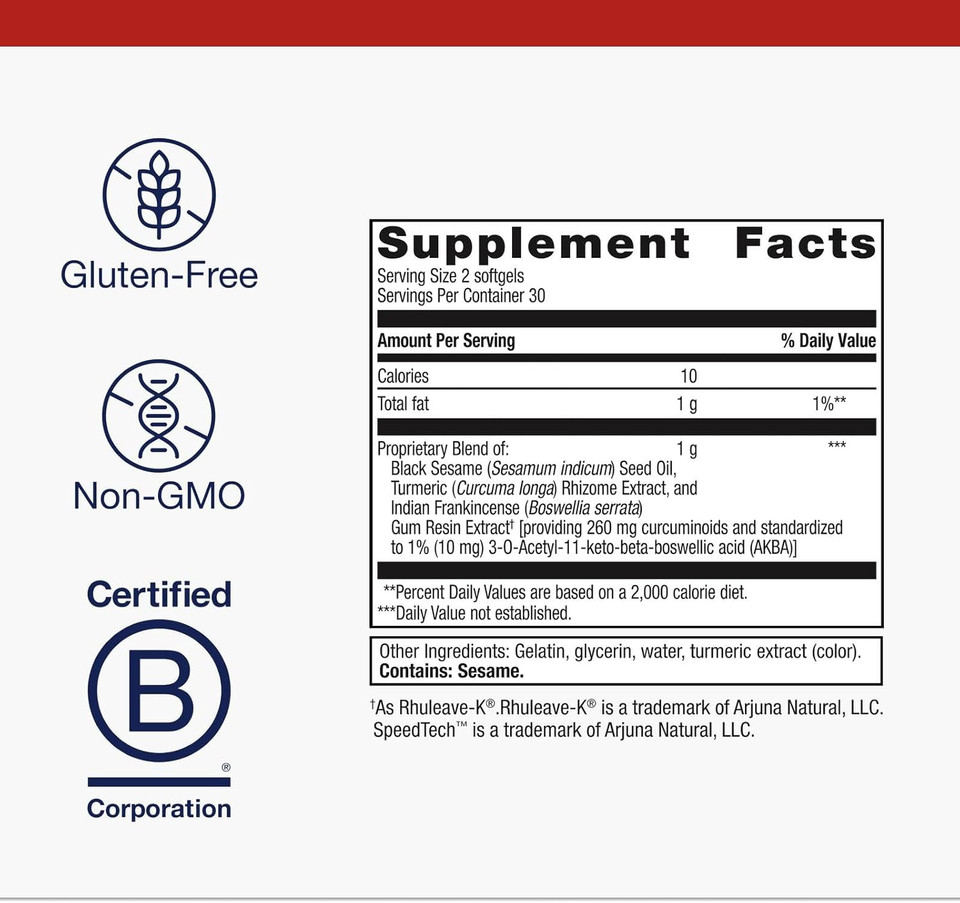 Metagenics Rapid Relief - Herbal Supplement For Occasional Discomfort In The Back, Joints & Muscles* - Includes Turmeric & Boswellia Extract - 60 Softgels
