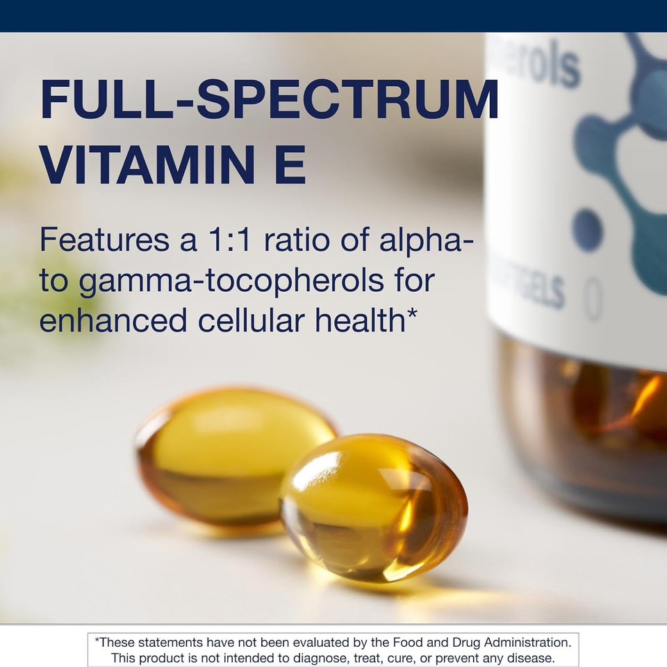 Metagenics Vitamin E Mixed Tocopherols - Antioxidants Supplement* - With Gamma-, Delta- & Beta-Tocopherols - Gluten-Free - 60 Softgels