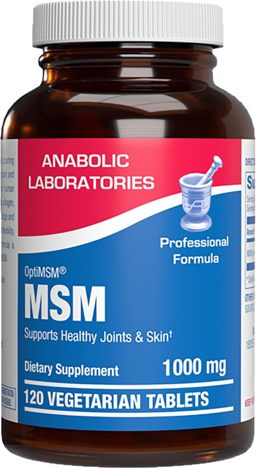 Methylsulfonylmethane Msm Supplement 1000Mg - High Strength Soft Tissue & Joint Support Supplement With Msm From Optimsm - Vegetarian Non-Gmo & Made In The Usa In Cgmp Facilities - 60 Servings