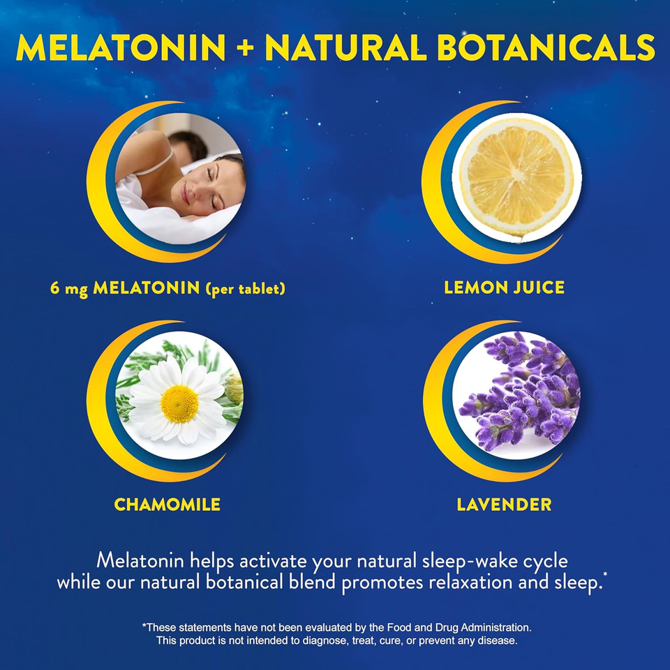 Midnite Extended Release Medium Dose, 6 Mg Melatonin Sleep Aid, Non-Habit Forming, Herbal Dietary Supplement For Adults, Drug-Free, Gluten-Free, Lactose-Free, Vegetarian, Vegan, 30 Tablets