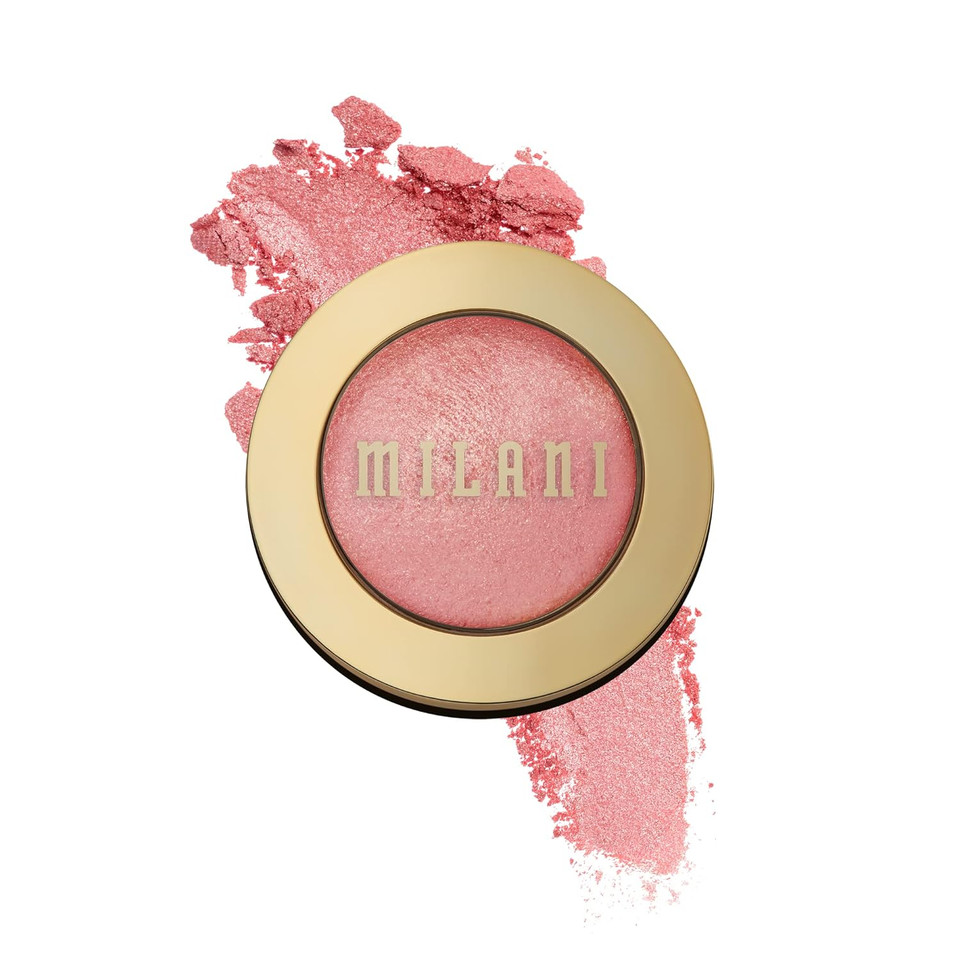 Milani Baked Blush, Powder Blush For Cheeks, Cruelty Free Makeup - Shape, Contour & Highlight Face For A Shimmery Or Matte Finish -Rose D'Oro