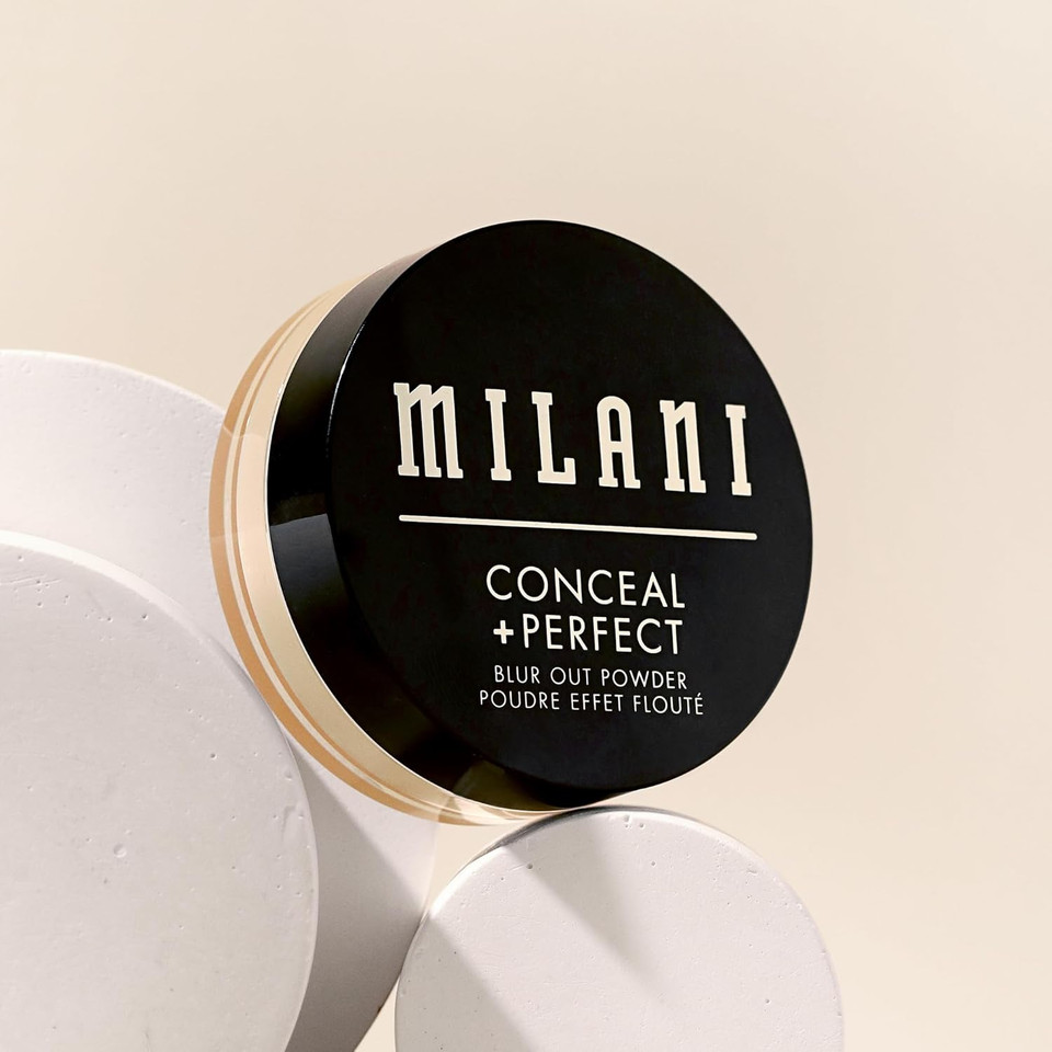 Milani Conceal + Perfect Setting Powder Makeup -Banana Blur Out Talc-Free Formula, Pore Blurring Filtered Finish