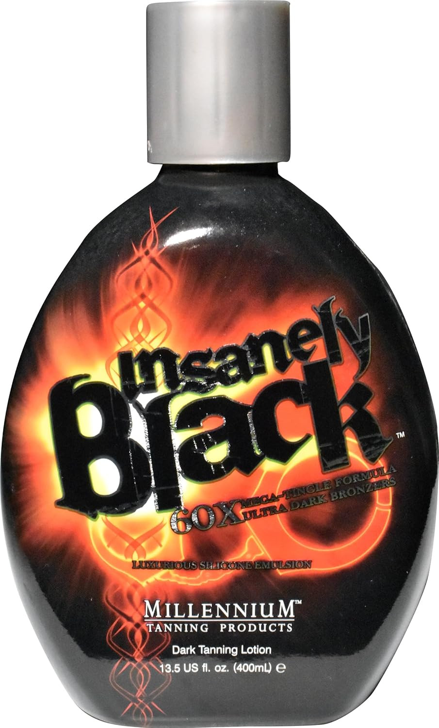 Millenium Tanning Insanely Black 60X Uv Bronzer Accelerator Tanning Lotion, 2 Count, 13.5 Fl Oz